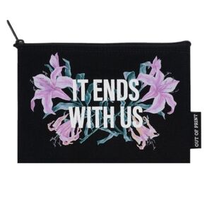 Out Of Print "It Ends With Us" Makeup Pouch Bag Cosmetics Hoover NWT